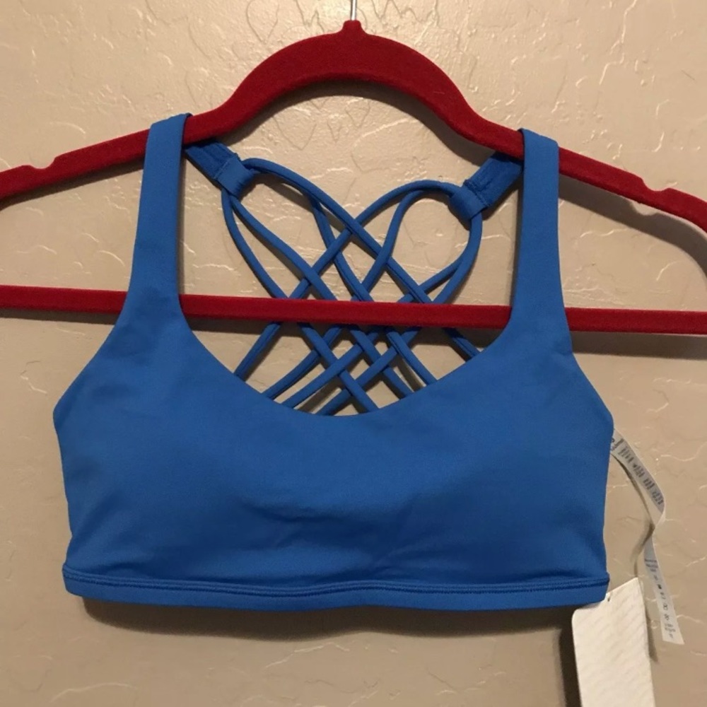 Lululemon “Free to be wild” sports bra LASB Blue